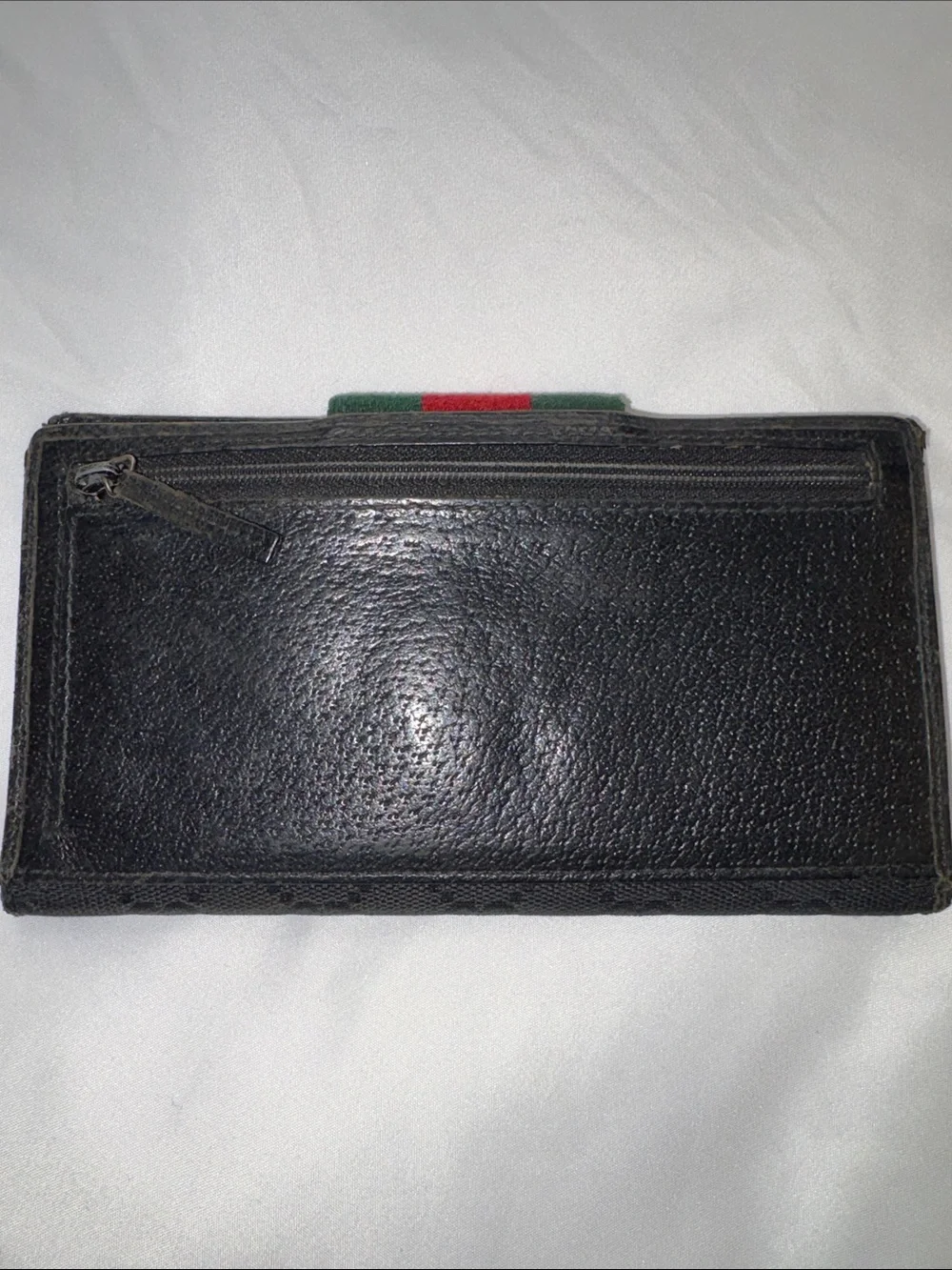 Gucci GG Wallet Black w/ Sherry Web Stripe - Picture 3 of 12